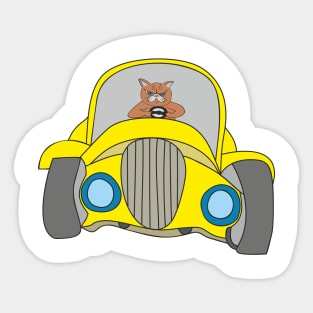 Cat driver Sticker